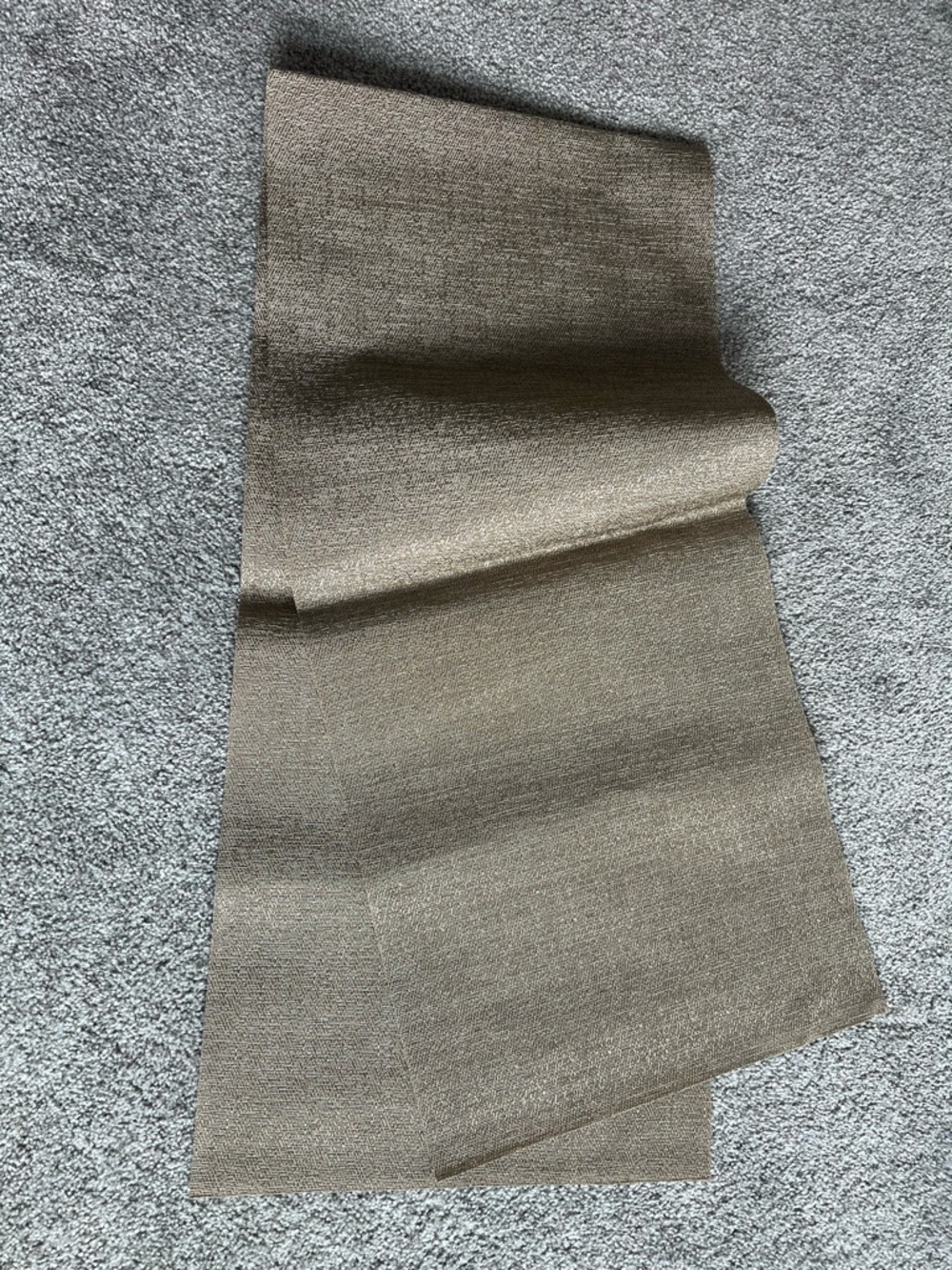 Shimmery Platinum Gold Textured Table Runner - Home Dining Table Linen